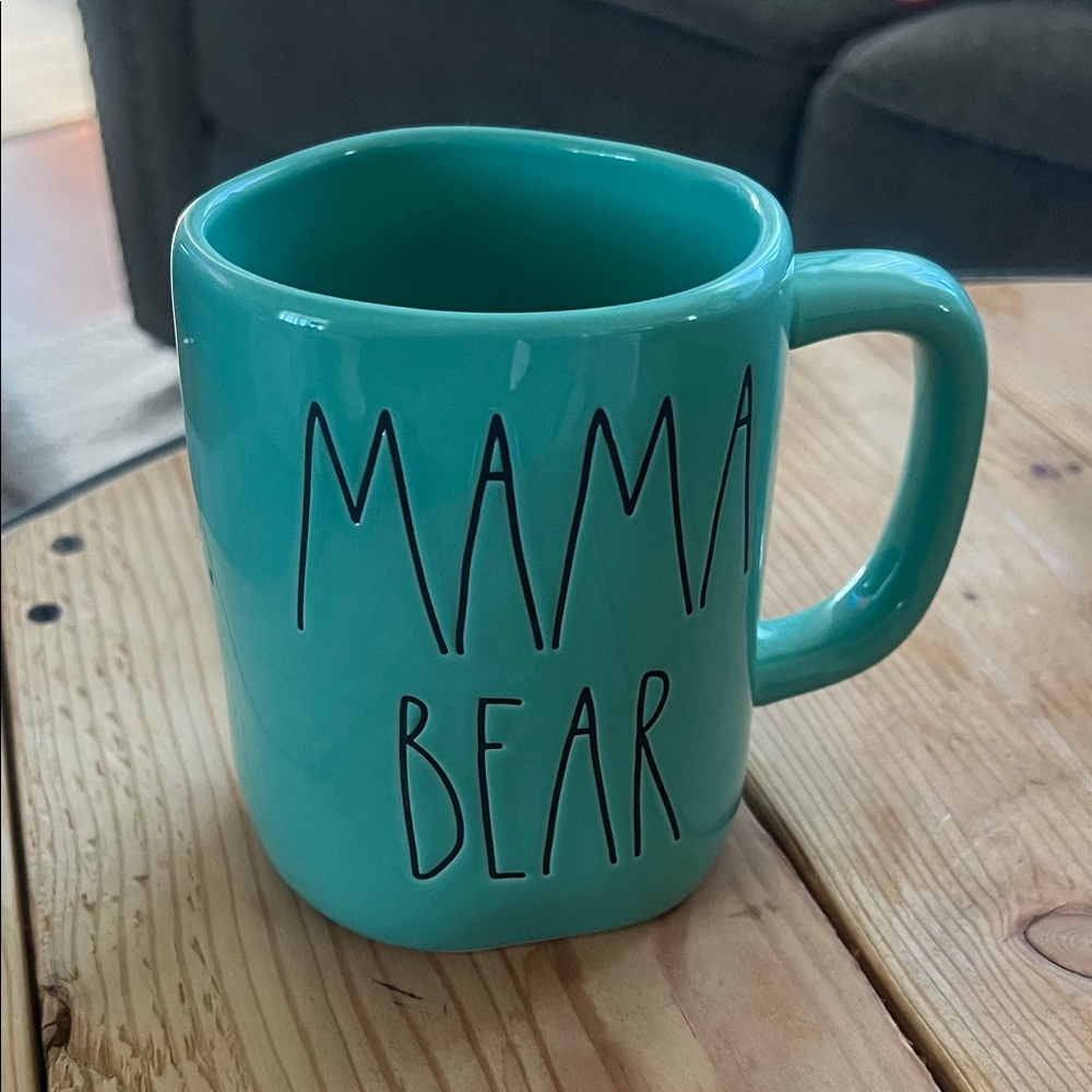 Rae Dunn Turquoise "MAMA BEAR" Ceramic Mug